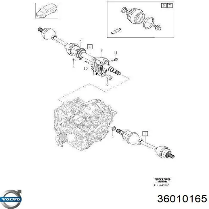 ШРУС внутренний правый 602304 GSP