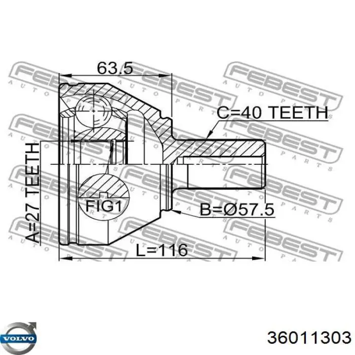  Volvo 36011303 цена, от 1699.73 USD