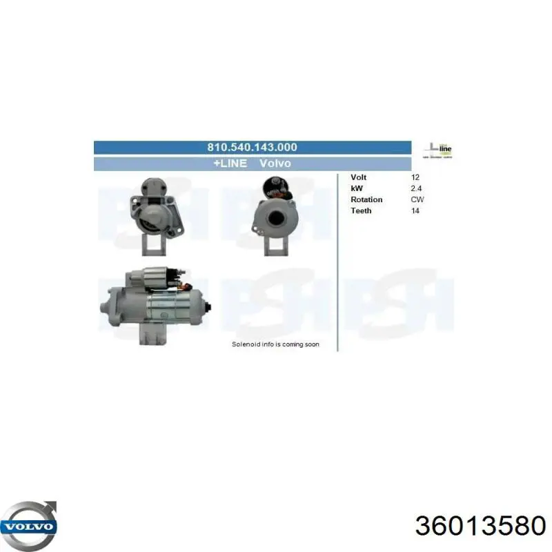 Купить 36013580 Volvo Стартер