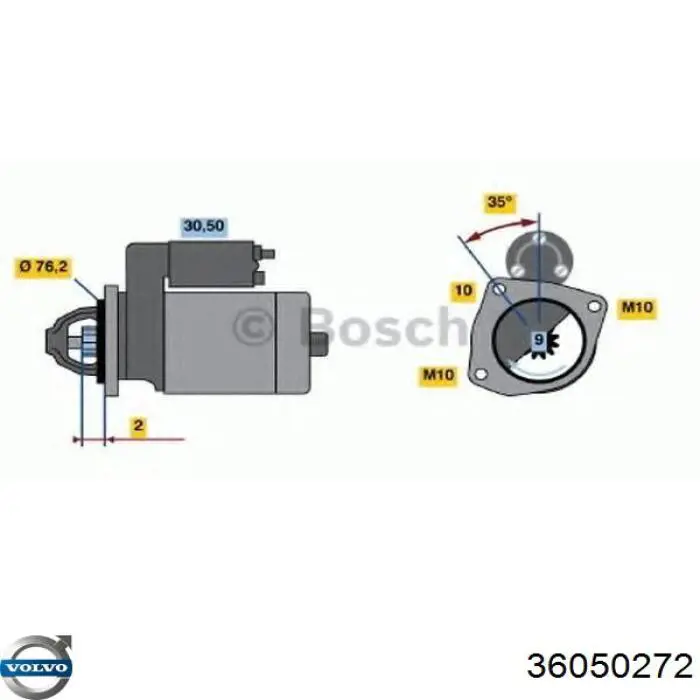 Купить 36050272 Volvo Стартер
