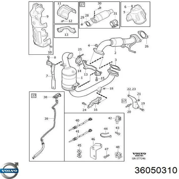 ДПФ фильтр Volvo 36050310 цена, от 342.36 USD