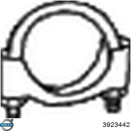 Купить 3923442 Volvo Хомут глушителя
