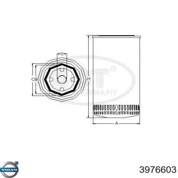 3976603 Volvo Масляный фильтр двигателя
