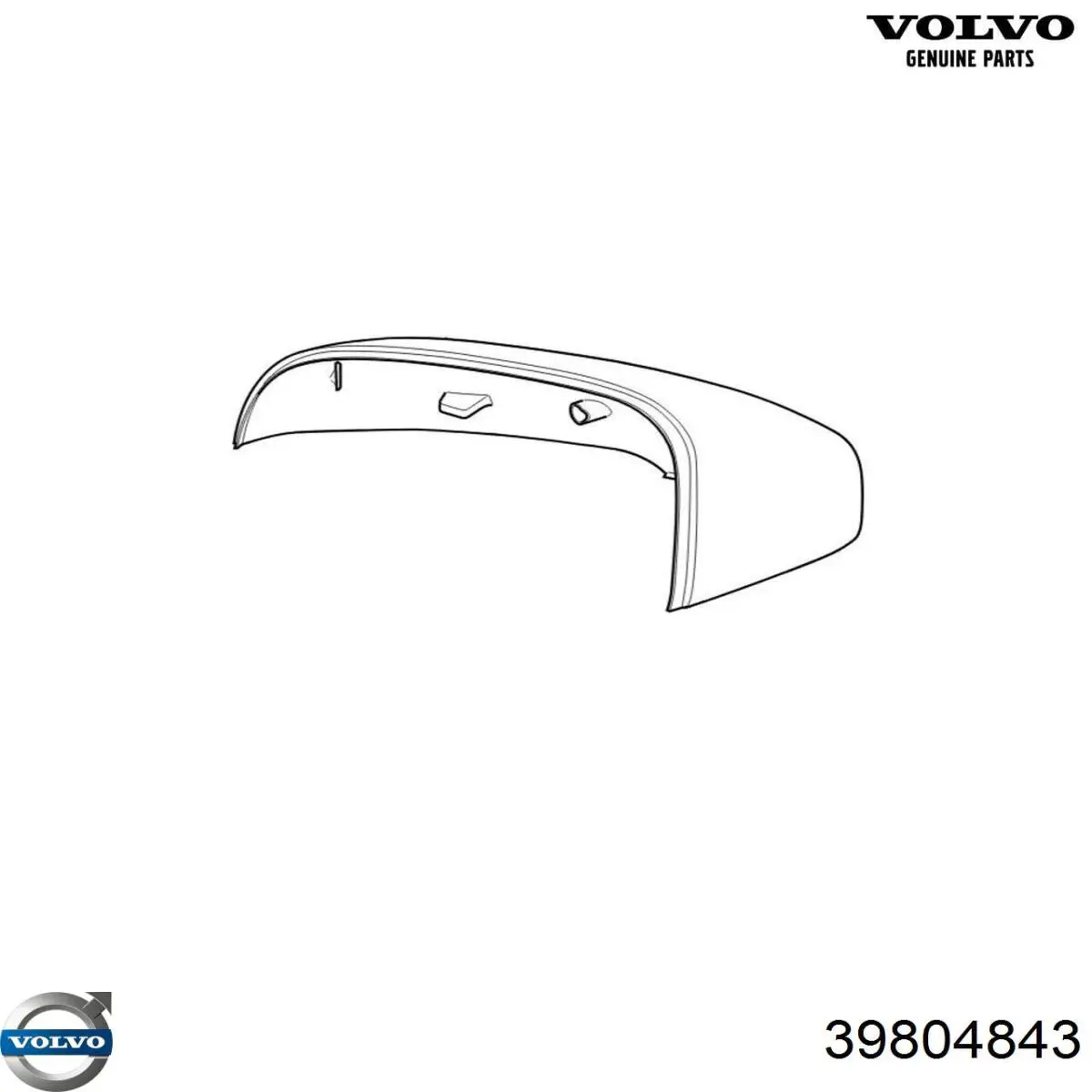 39804843 Volvo Накладка зеркала заднего вида, левая