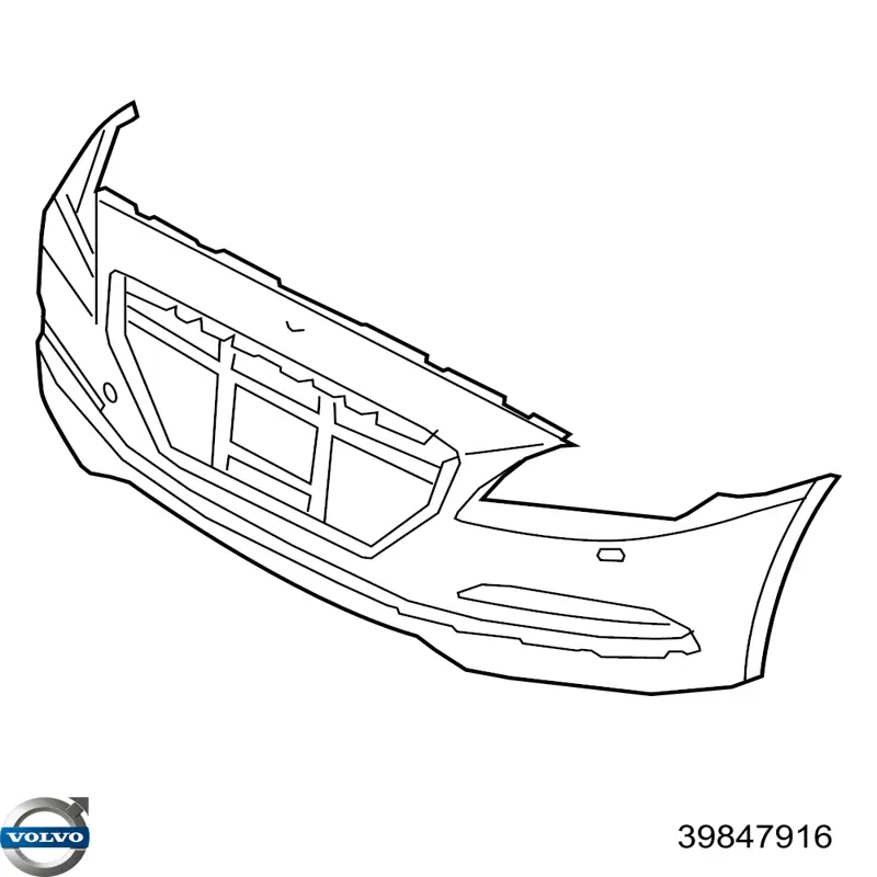 39847916 Volvo Губа переднего бампера