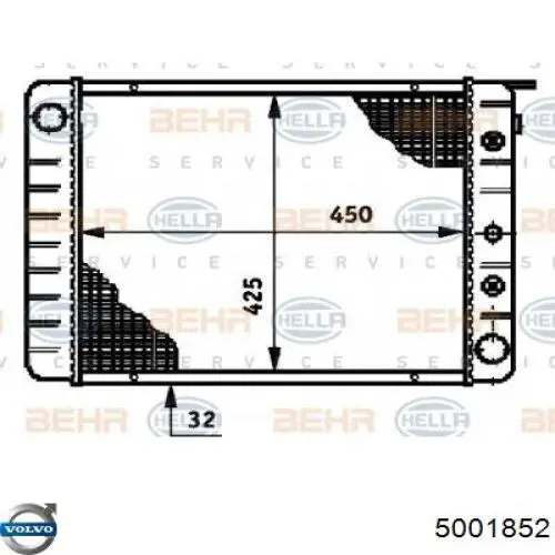 Радиатор 5001852 Volvo