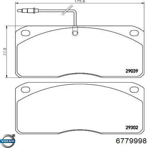 6779998 Volvo Колодки передние