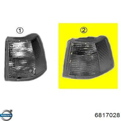 Правый указатель поворота Volvo 850 седан (LS) (1991 - 1996) цена, от 17.77 USD