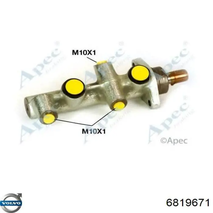 Цилиндр главный тормоза (гидротормозов) Volvo 6819671 цена, от 226.95 USD