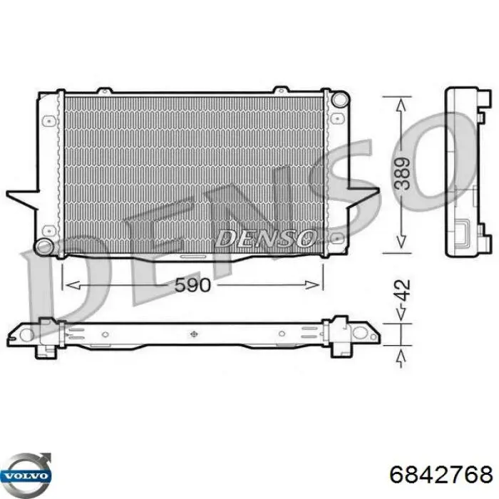 Радиатор охлаждения двигателя Volvo 6842768 цена, от 173.75 USD