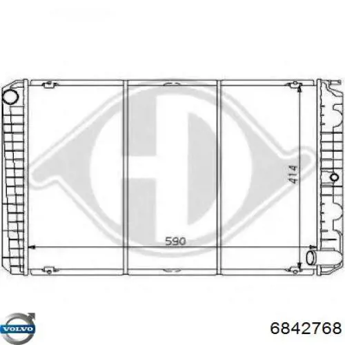 Радиатор 6842768 Volvo