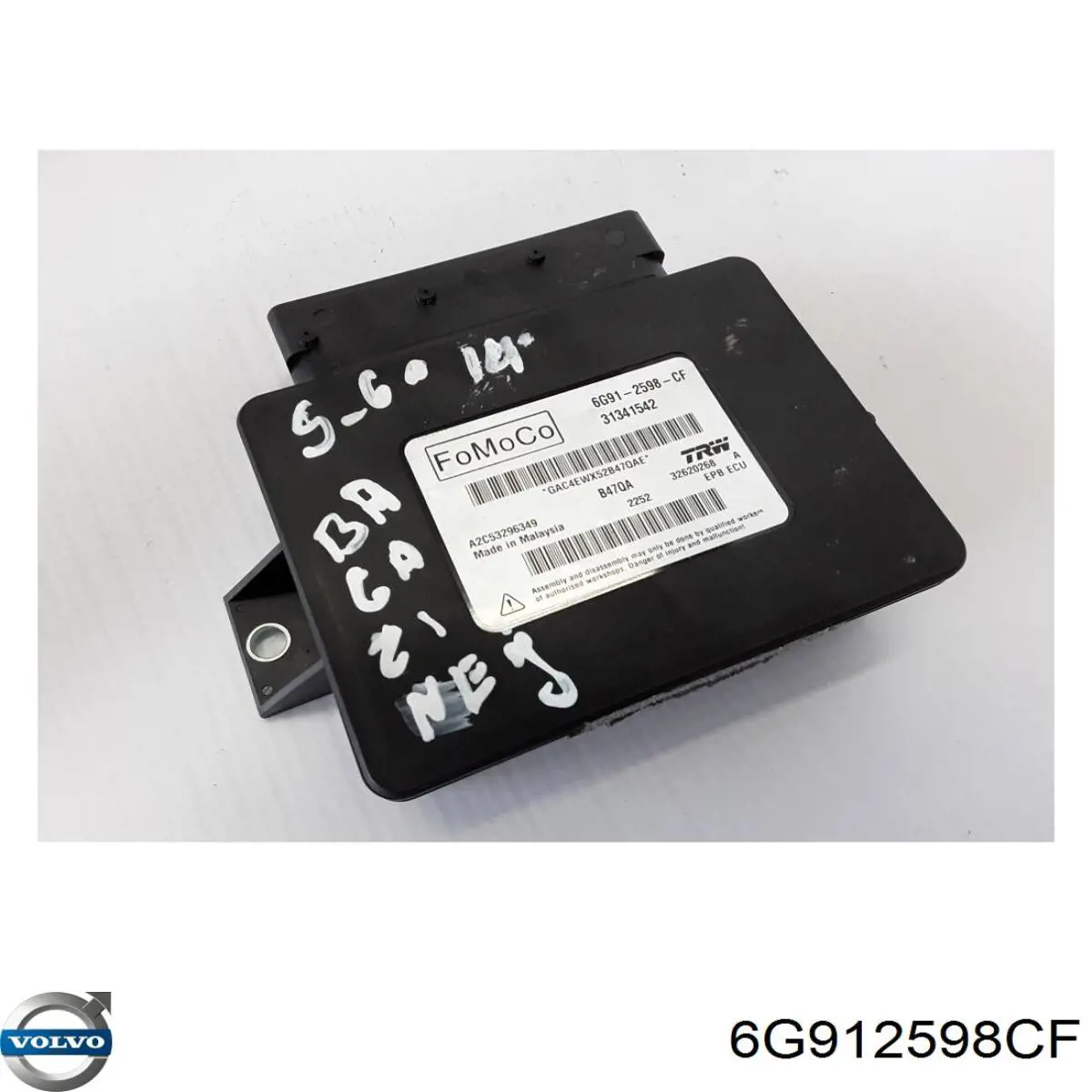 6G912598CF Volvo Модуль управления стояночного тормоза