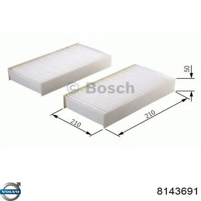 8143691 Volvo Внутрисалонный фильтр
