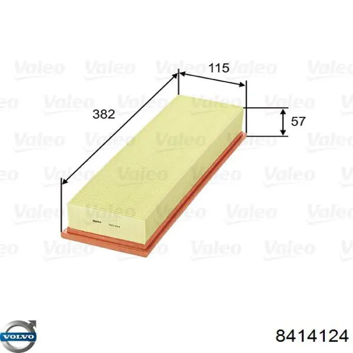 Купить 8414124 Volvo Автомобильный фильтр воздуха