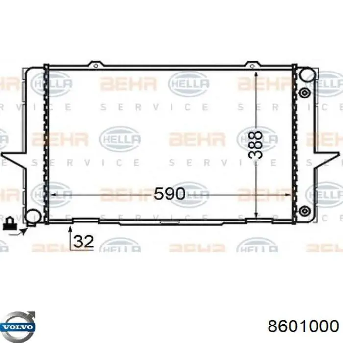 Купить 8601000 Volvo Радиатор водяной