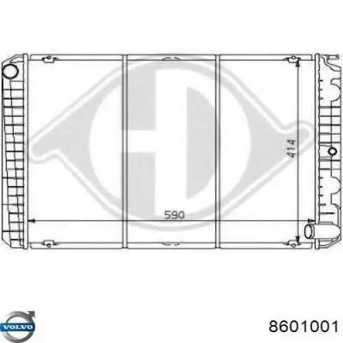8601001 Volvo Радиатор основной