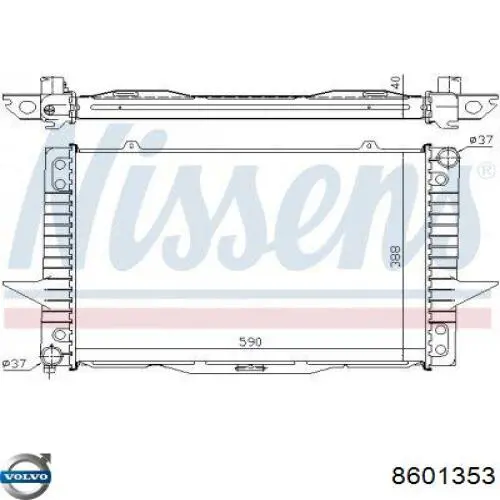Радиатор охлаждения двигателя Volvo 8601353 цена, от 117.55 USD