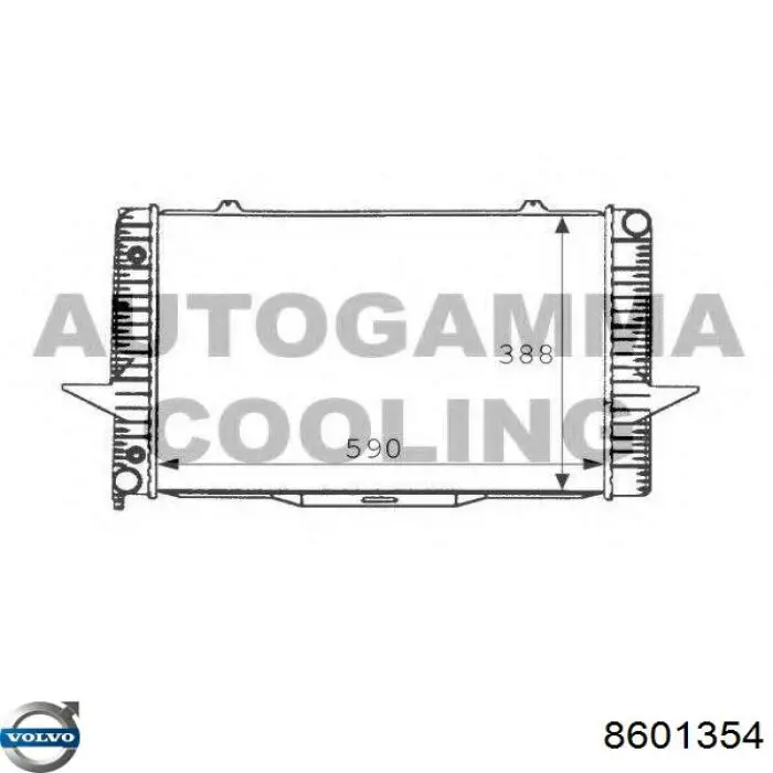 Купить 8601354 Volvo Радиатор водяной