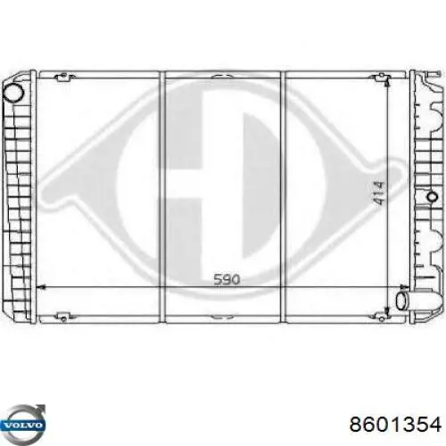 Радиатор охлаждения двигателя Volvo 8601354 цена, от 149.32 USD