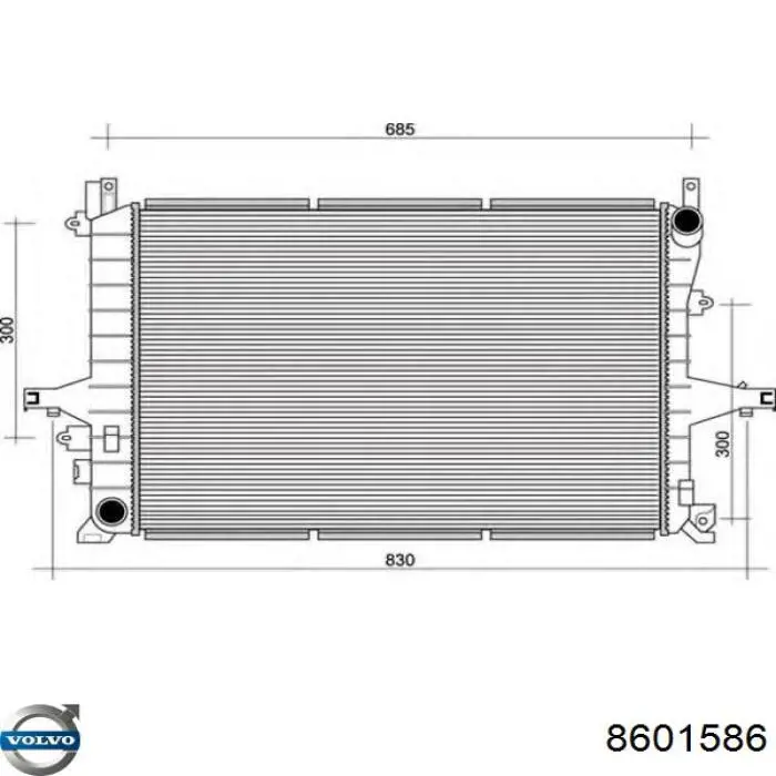 Купить 8601586 Volvo Радиатор водяной