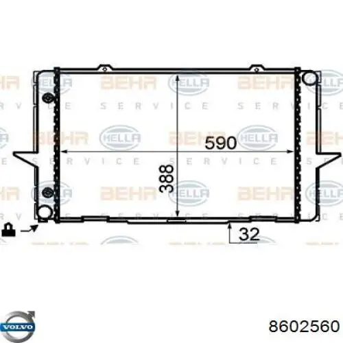 Купить 8602560 Volvo Радиатор водяной