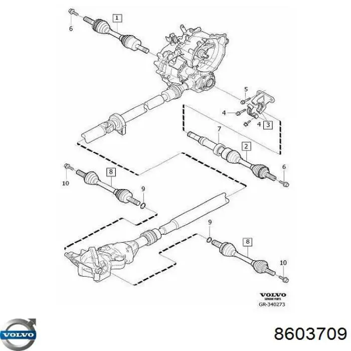  Volvo 8603709 цена, от 1291.48 USD