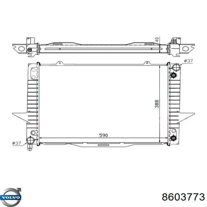 Радиатор 8603773 Volvo