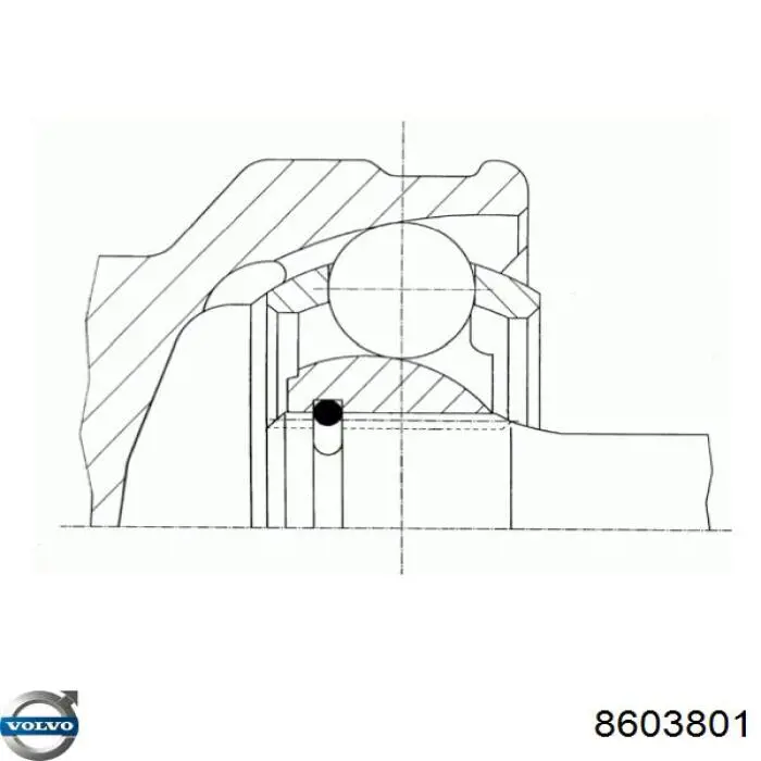 Левая полуось Volvo 8603801