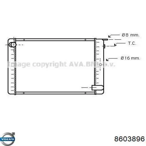 Радиатор охлаждения двигателя Volvo 8603896 цена, от 354.15 USD