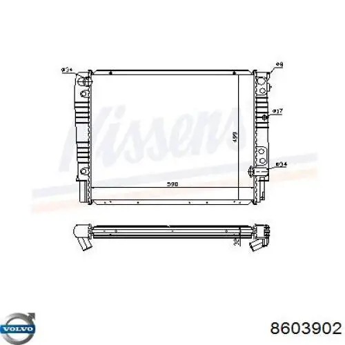 Радиатор 8603902 Volvo