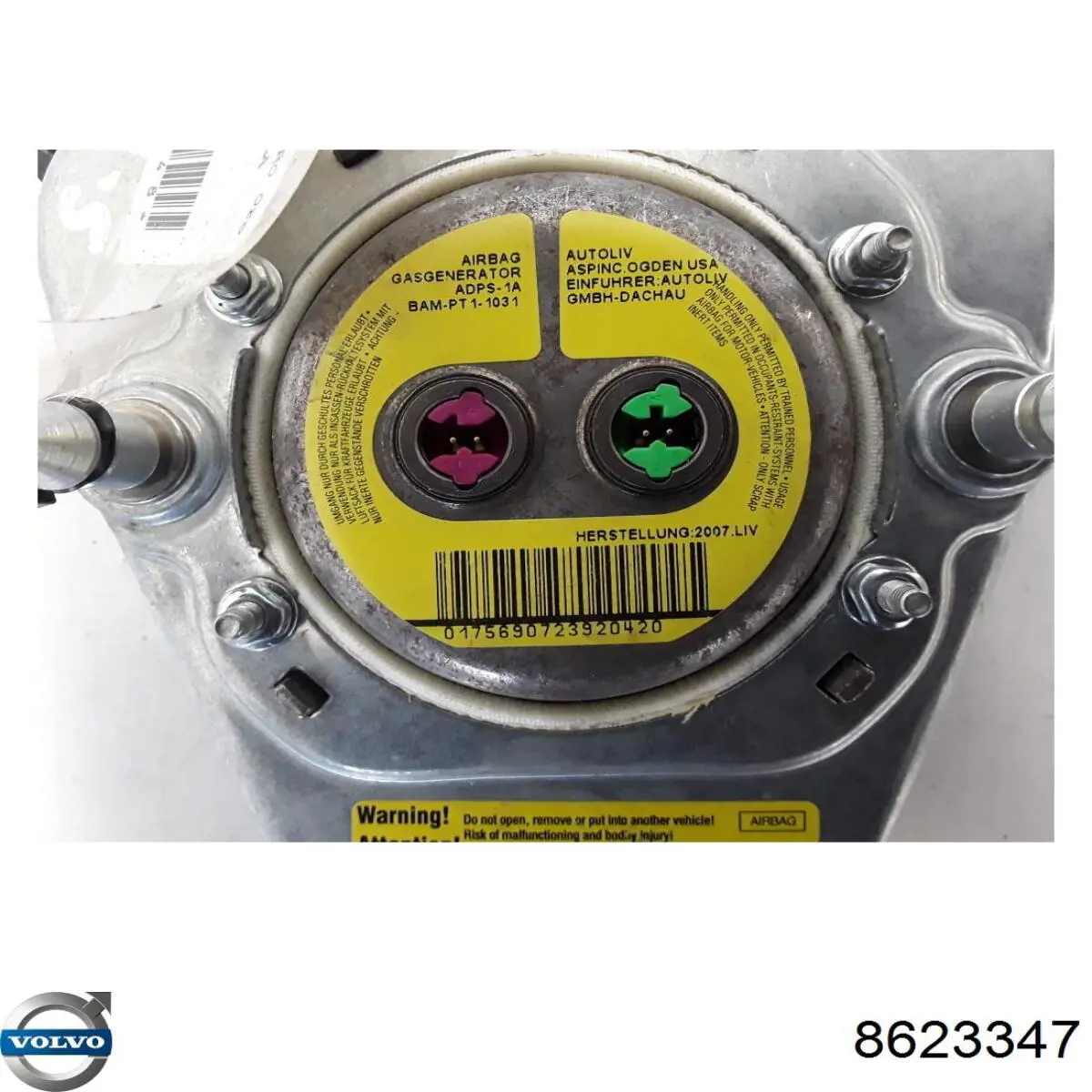 Подушка в руле Volvo 8623347
