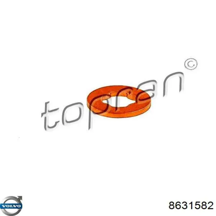 8631582 Volvo Anel (arruela) do injetor de ajuste