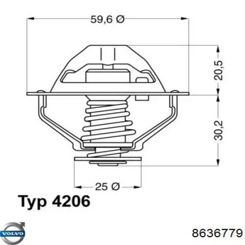 Кожух термостата Volvo 8636779 цена, от 88.28 USD