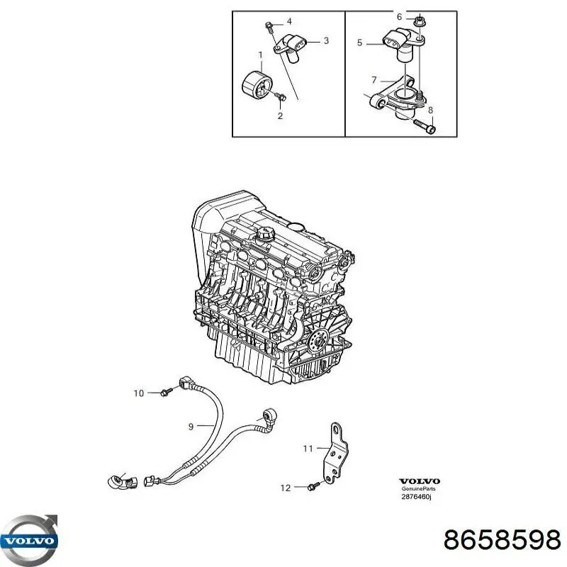 8658598 Volvo slider (rotor de distribuidor de ignição, distribuidor)