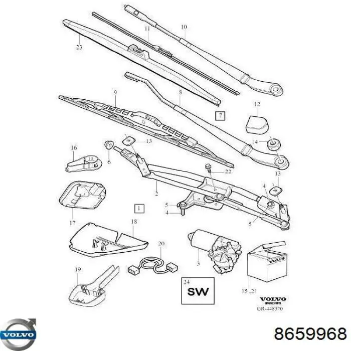 Трапеция щеток лобового стекла VEMO/Vaico V950579 цена, от 105.15 USD