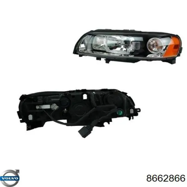 Купить 8662866 Volvo Стекло фары правой