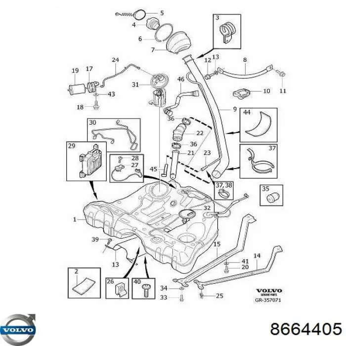  Volvo 8664405 цена, от 31.00 USD