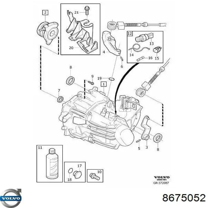 Цилиндр сцепления рабочий с выжимным подшипником Volvo 8675052 цена, от 104.27 USD