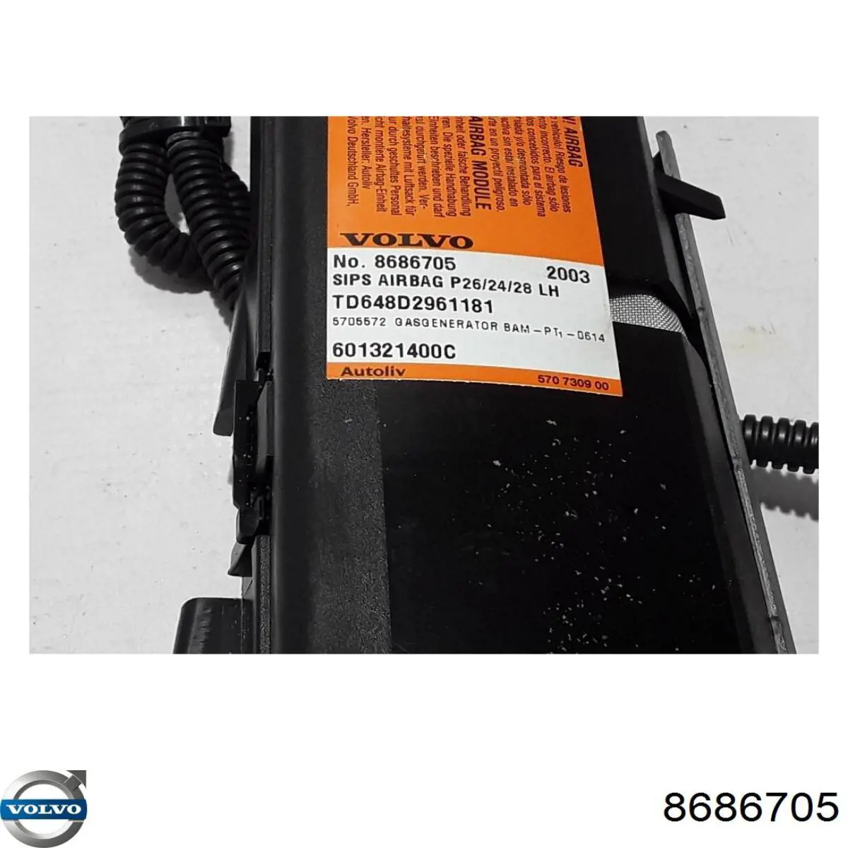 Купить 8686705 Volvo Подушка безопасности (AIRBAG) спинки сиденья левого