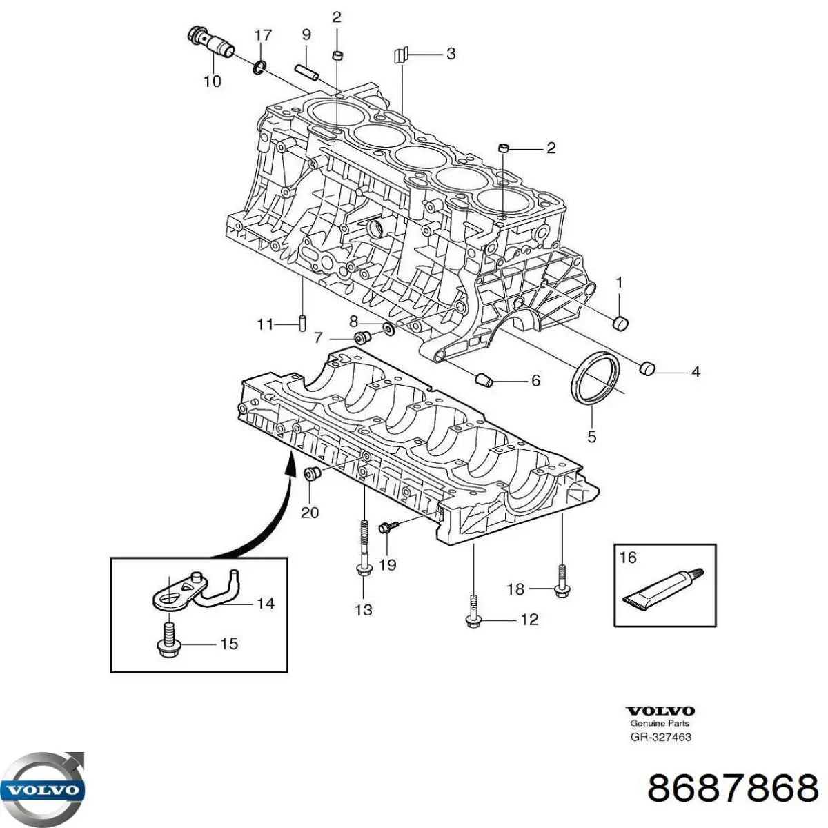 Купить 8687868 Volvo Заглушка днища пола