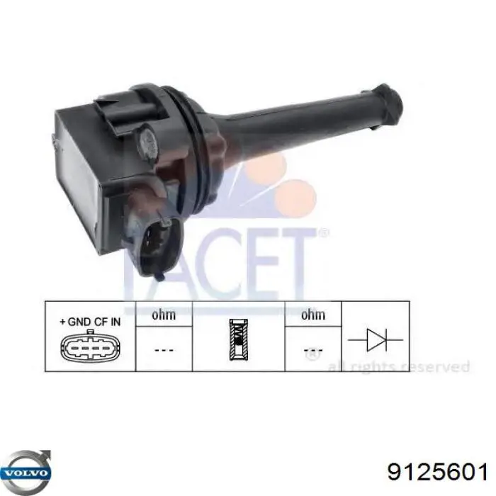 9125601 Volvo Катушка зажигания