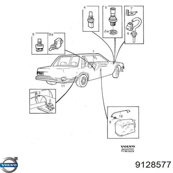 Купить 9128577 Volvo Лягушка стоп сигнала