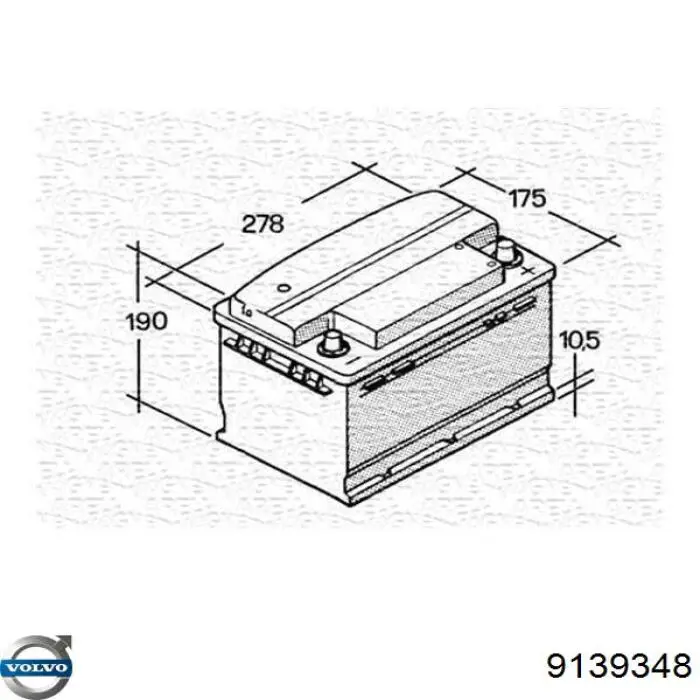 Купить 9139348 Volvo Батарея аккумуляторная