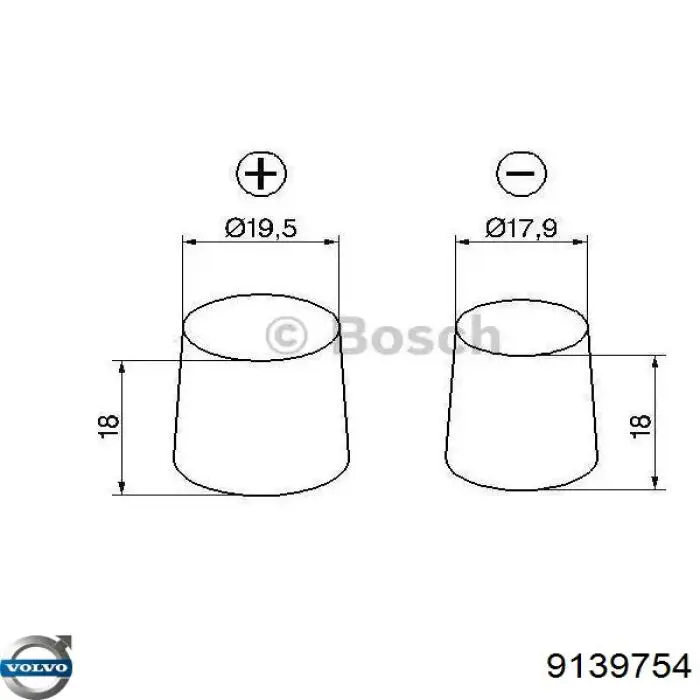 Купить Аккумулятор Volvo 63 А/ч (9139754)