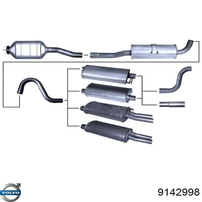 Глушитель, задняя часть 9142998 Volvo