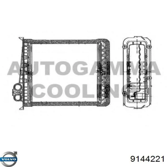 Купить 9144221 Volvo Радиатор печки