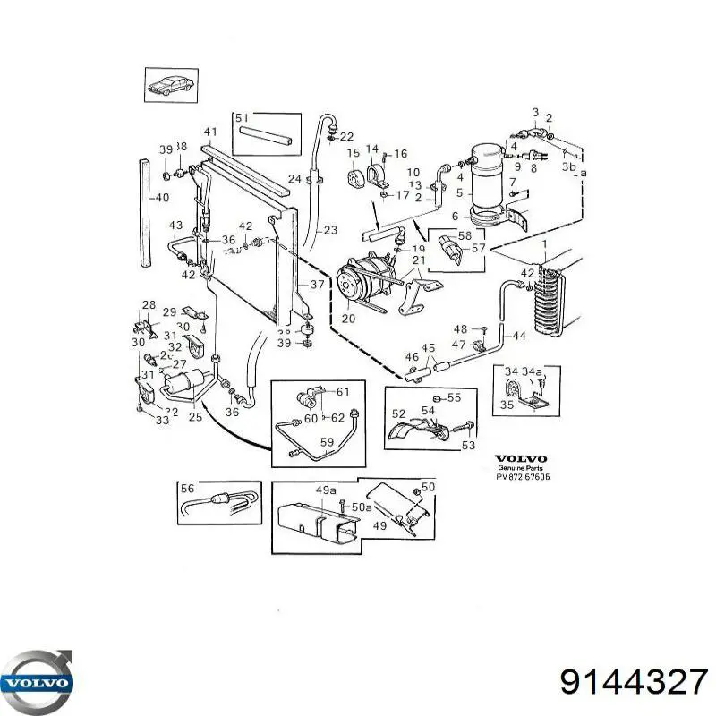 Осушитель кондиционера 9144327 Volvo