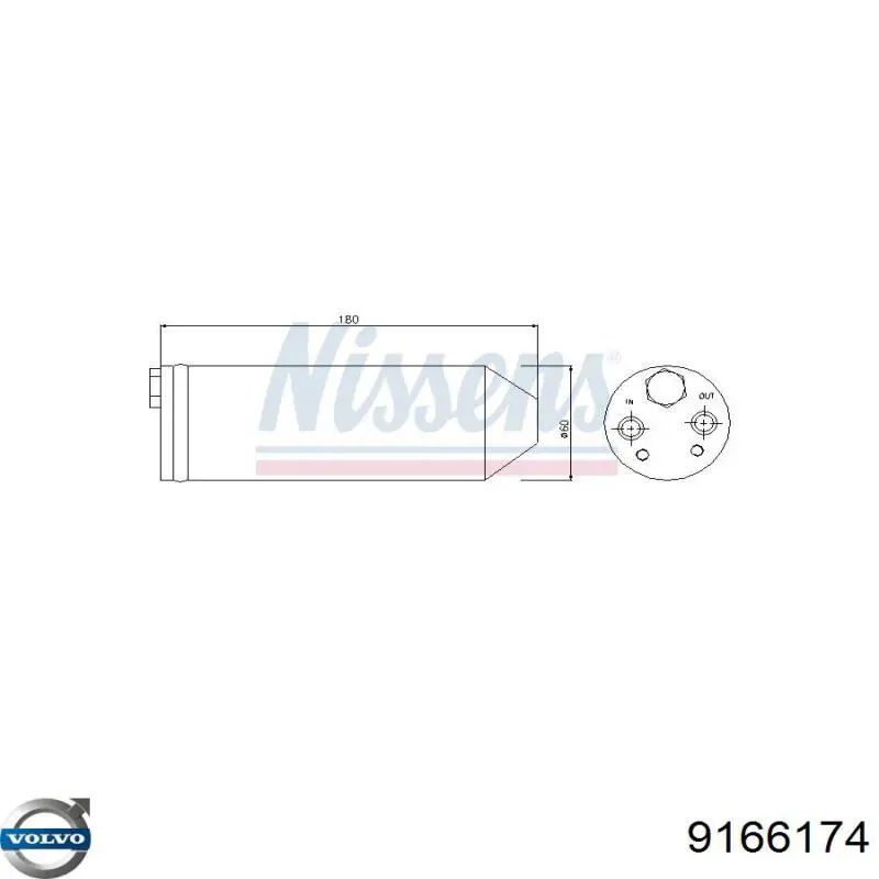 Осушитель кондиционера Volvo 9166174 цена, от 11.95 USD