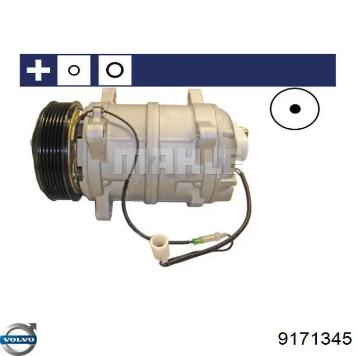 Компрессор кондиционера 9171345 Volvo