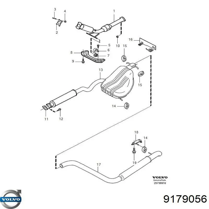 9179056 Volvo Прокладка штанов